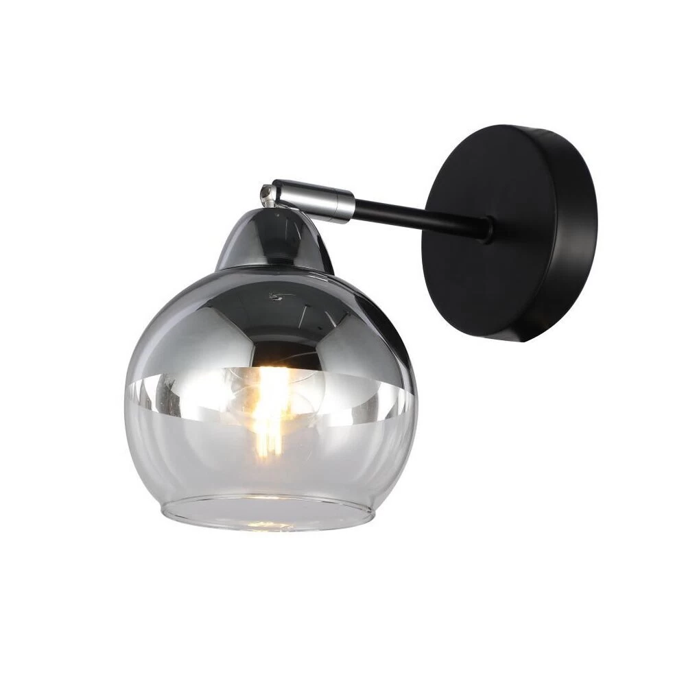 Бра Freya Jasper E27 60 Вт 230 В черное/серебро IP20 (FR5225WL-01B)
