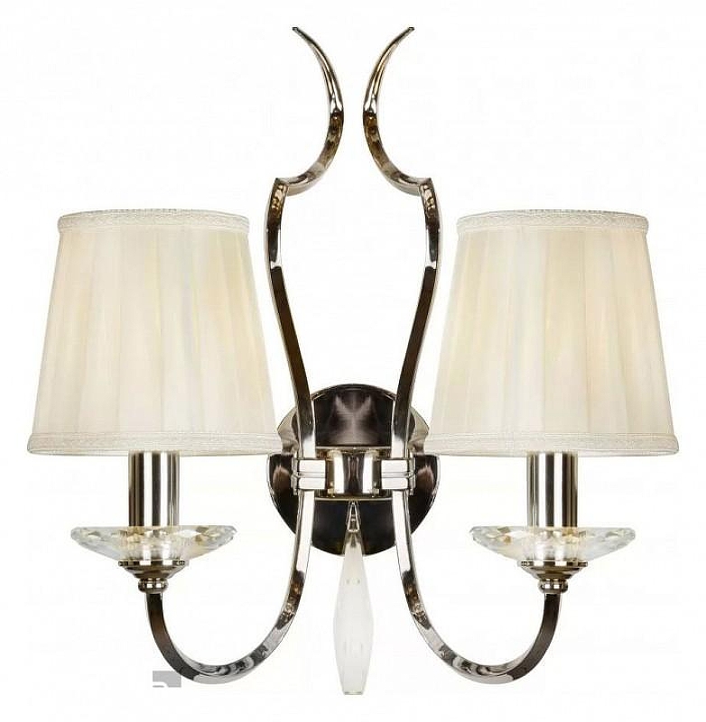 Бра iLamp Charm W2508-2 nic цвет плафона/подвески Белый, Прозрачный, цвет арматуры Прозрачный, Хром