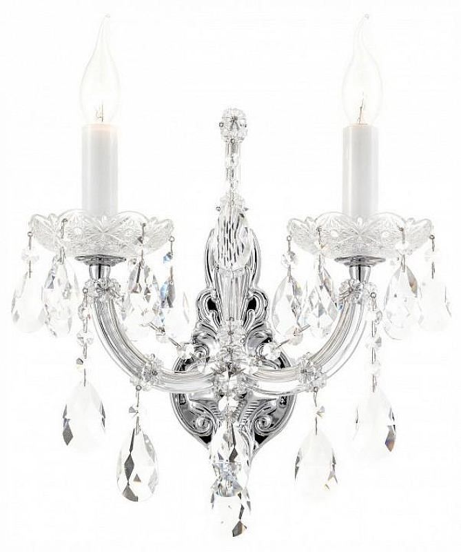 Бра iLamp Diamond W6071-2 CR+CL цвет плафона/подвески Прозрачный, цвет арматуры Хром