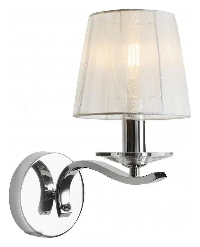 Бра iLamp Perfection RM7006/1W CR цвет плафона/подвески Белый, Прозрачный, цвет арматуры Хром