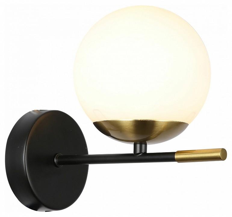 Бра ILLUMICO IL0059 IL0059-1W-79 BK COP цвет плафона/подвески Белый, цвет арматуры Черный