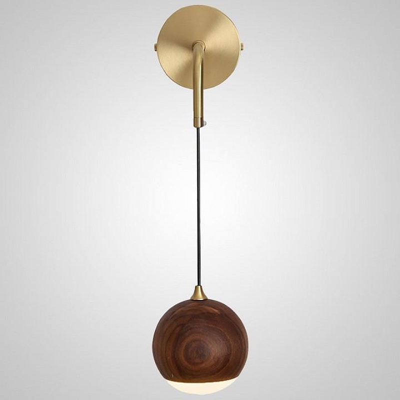 Бра Imperiumloft ANCHER ancher01 цвет плафона/подвески Коричневый, цвет арматуры Латунь