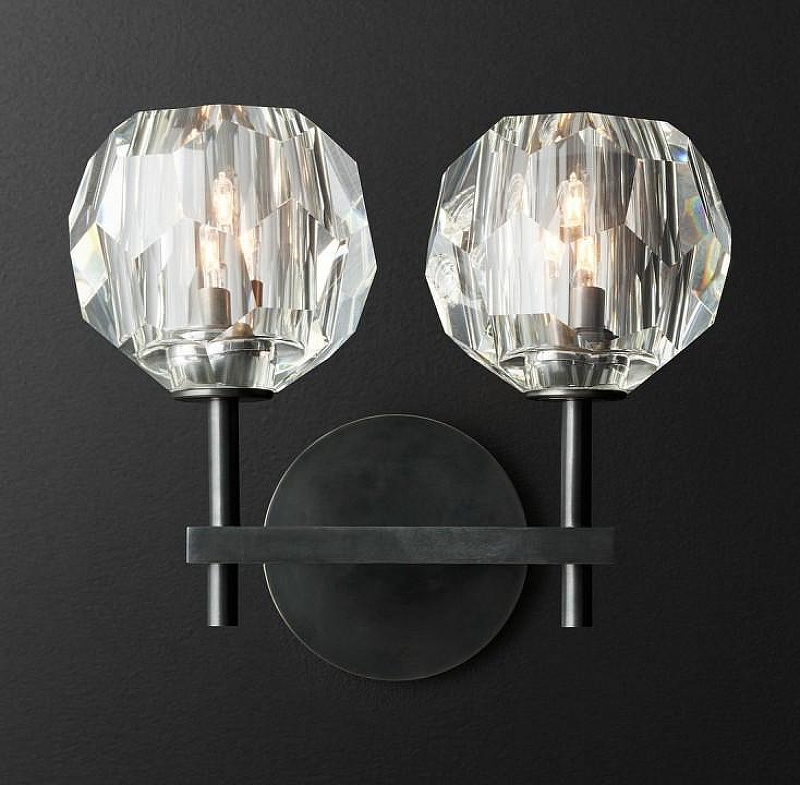 Бра Imperiumloft RH Boule De Cristal 44,233 цвет плафона/подвески Прозрачный, цвет арматуры Черный