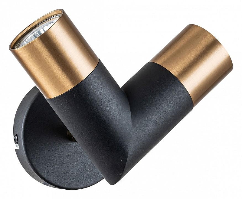 Бра Indigo Doppio 11036/2W Black цвет плафона/подвески Бронза, Черный, цвет арматуры Черный