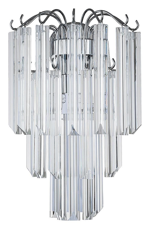 Бра Indigo Lastrone 12035/2W Chrome цвет плафона/подвески Прозрачный, цвет арматуры Хром