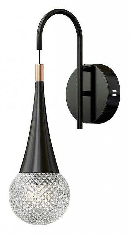 Бра Kink Light Энри 08056,19 цвет плафона/подвески Прозрачный, цвет арматуры Черный