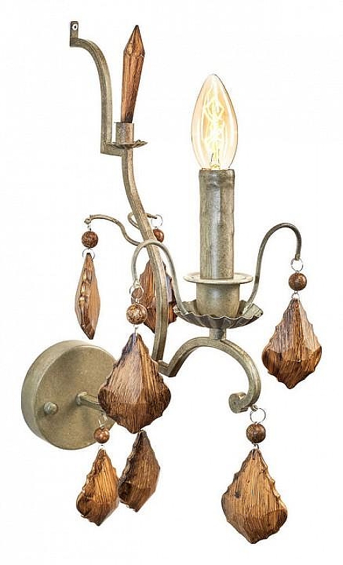 Бра Loft it Anc1ent Crystal LOFT8826/1W цвет плафона/подвески Коричневый, цвет арматуры Коричневый