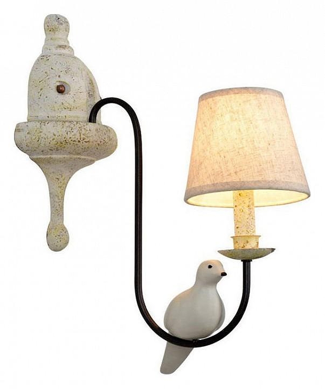 Бра Loft it Birds LOFT1029W-1 цвет плафона/подвески Бежевый, цвет арматуры Белый, Коричневый