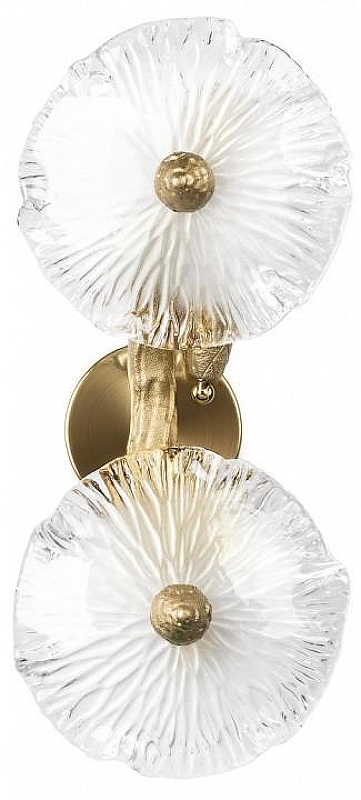 Бра Loft it Bloom 10352/2W AB цвет плафона/подвески Прозрачный, цвет арматуры Бронза