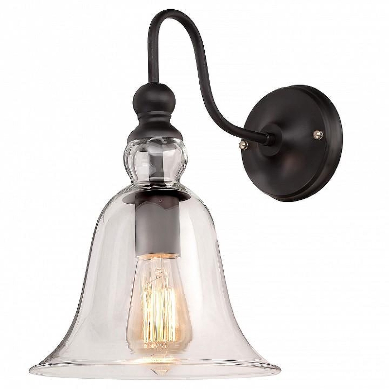 Бра Loft it Glass Bell LOFT1812W цвет плафона/подвески Прозрачный, цвет арматуры Черный