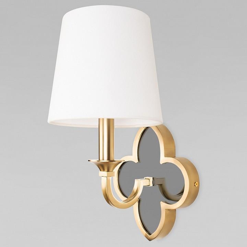Бра Loft it S1lence 10303W/B Brass цвет плафона/подвески Белый, цвет арматуры Никель