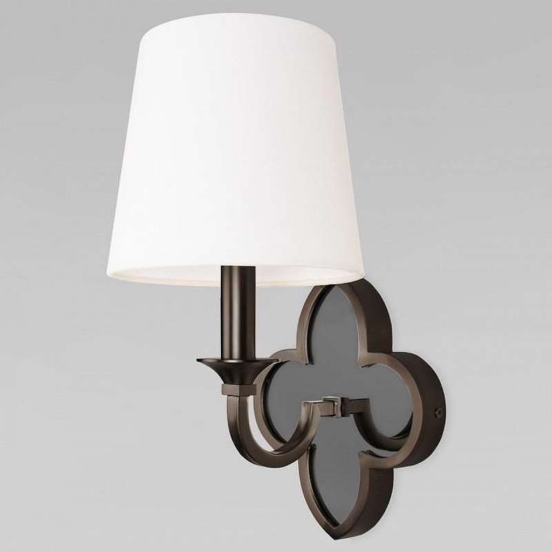 Бра Loft it S1lence 10303W/B Copper black цвет плафона/подвески Белый, цвет арматуры Черный, Медь