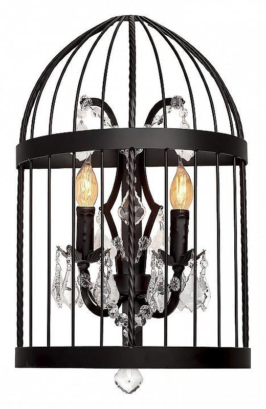 Бра Loft it V1ntage B1rdcage LOFT1891W цвет плафона/подвески Прозрачный, цвет арматуры Черный