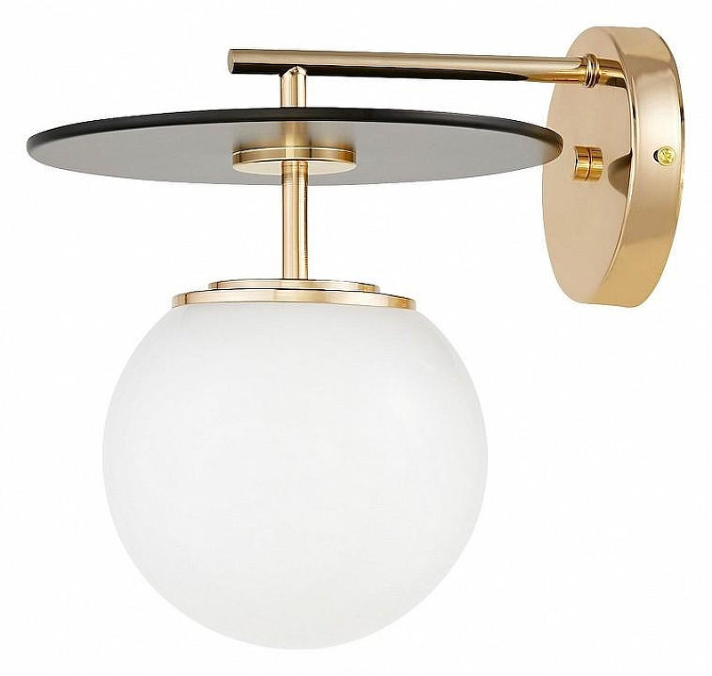 Бра LUMINA DECO Dalton LDW 7014-1 GD+BK цвет плафона/подвески Белый, цвет арматуры Золото
