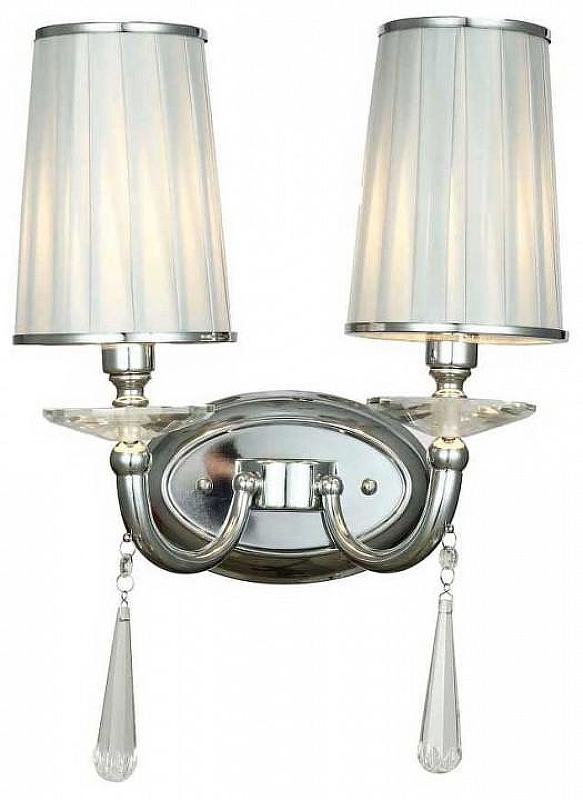 Бра LUMINA DECO Fabione LDW 1200-2W CHR цвет плафона/подвески Белый, Прозрачный, цвет арматуры Хром