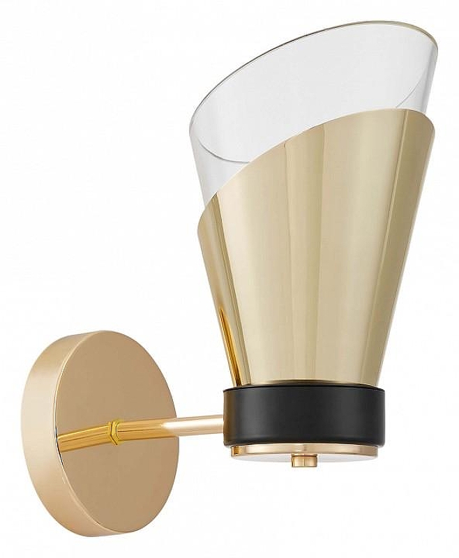 Бра LUMINA DECO Fabro LDW 7013-1 F.GD+PR цвет плафона/подвески Золото, Прозрачный, цвет арматуры Золото