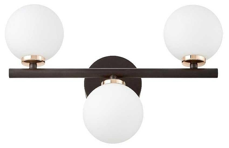 Бра LUMINA DECO Marsiada LDW 6033-3 BK+F.GD цвет плафона/подвески Белый, цвет арматуры Золото
