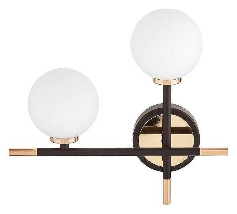Бра LUMINA DECO Marsiada LDW 6033N-2 BK+FGD цвет плафона/подвески Белый, цвет арматуры Золото, Черный