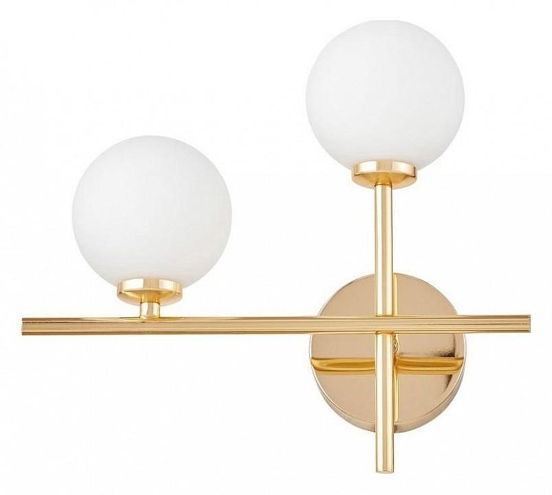 Бра LUMINA DECO Marsiada LDW 6033N-2 FGD цвет плафона/подвески Белый, цвет арматуры Золото