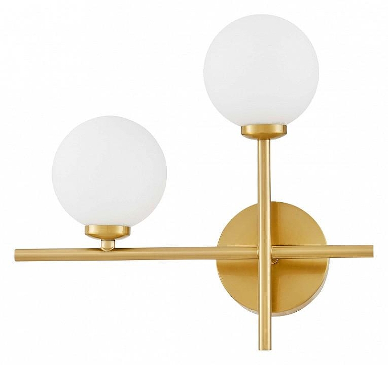 Бра LUMINA DECO Marsiada LDW 6033N-2 MD цвет плафона/подвески Белый, цвет арматуры Бронза