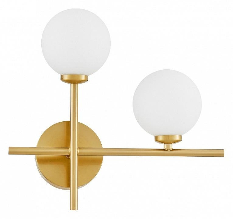 Бра LUMINA DECO Marsiada LDW 6033N-2 RT MD цвет плафона/подвески Белый, цвет арматуры Золото