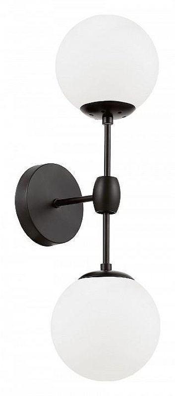 Бра LUMINA DECO ZODIAK LDW 6001-2 BK+WT цвет плафона/подвески Белый, цвет арматуры Черный
