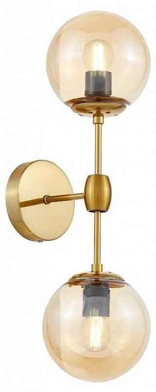 Бра LUMINA DECO Zodiak LDW 6001-2 MD цвет плафона/подвески Оранжевый, цвет арматуры Бронза