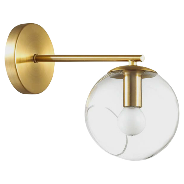 бра LUMION Blair E14 60Вт стекло металл латунь