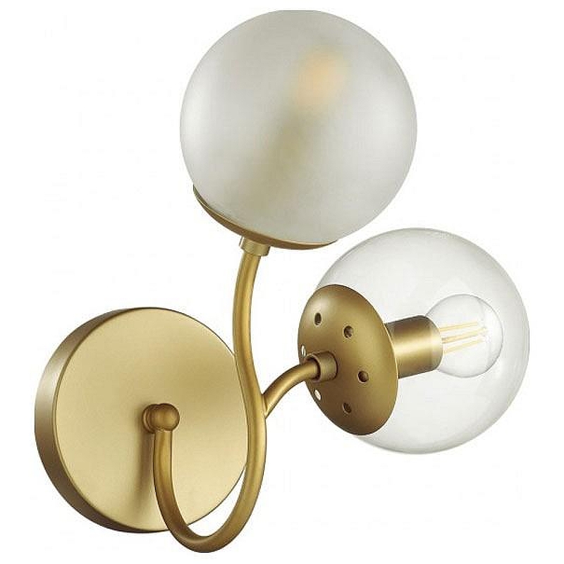 Бра Lumion Candice 4555/2W цвет плафона/подвески Прозрачный, цвет арматуры Латунь