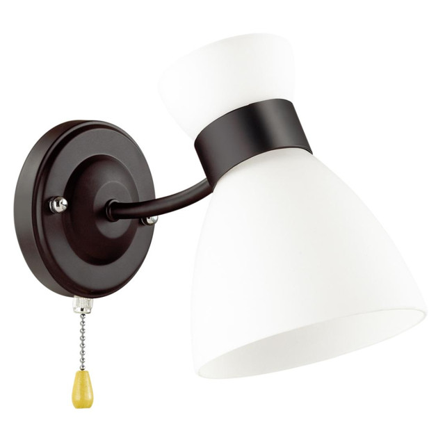 бра LUMION Comfi E27 60Вт стекло металл черный
