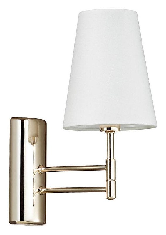 Бра Lumion Doris 4436/1W цвет плафона/подвески Белый, цвет арматуры Золото, Белый