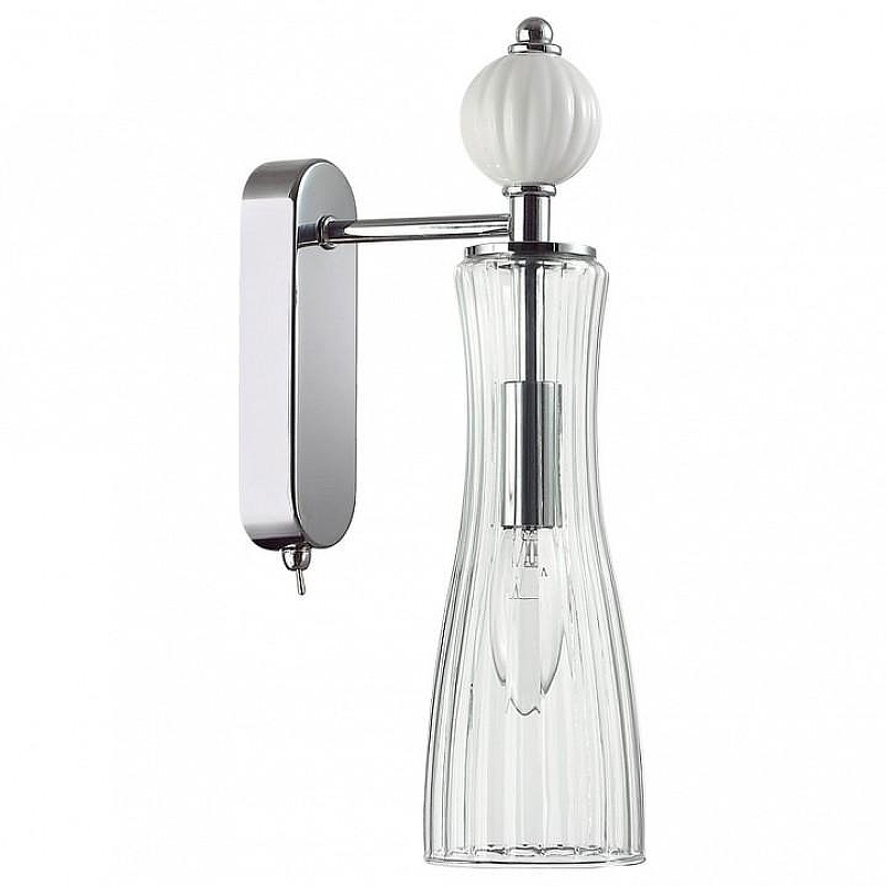Бра Lumion EMILY 8268/1W цвет плафона/подвески Прозрачный, цвет арматуры Белый, Хром