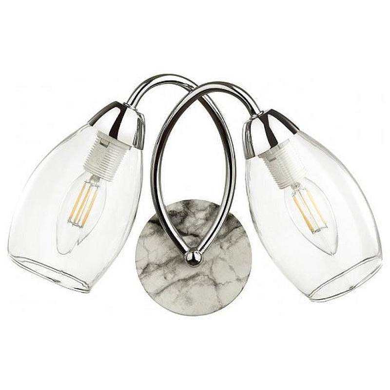 Бра Lumion Romeo 4561/2W цвет плафона/подвески Прозрачный, цвет арматуры Хром