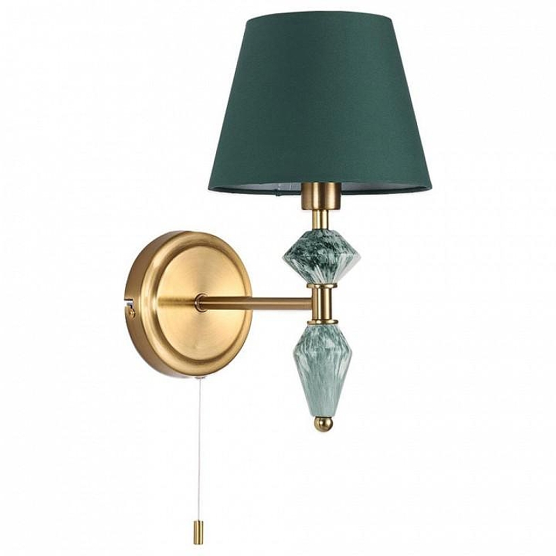 Бра Lumion VERMONT 8275/1W цвет плафона/подвески Зеленый, цвет арматуры Зеленый, Латунь