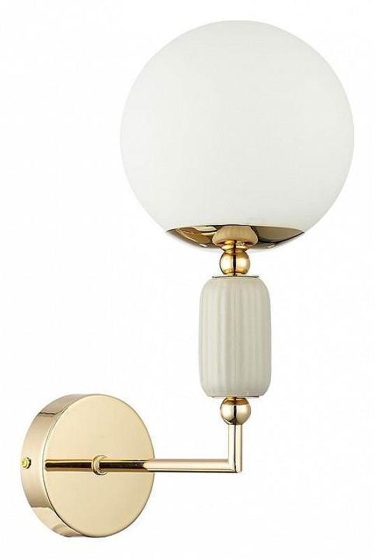 Бра Lumion Vivien 6580/1W цвет плафона/подвески Белый, цвет арматуры Золото, Серый
