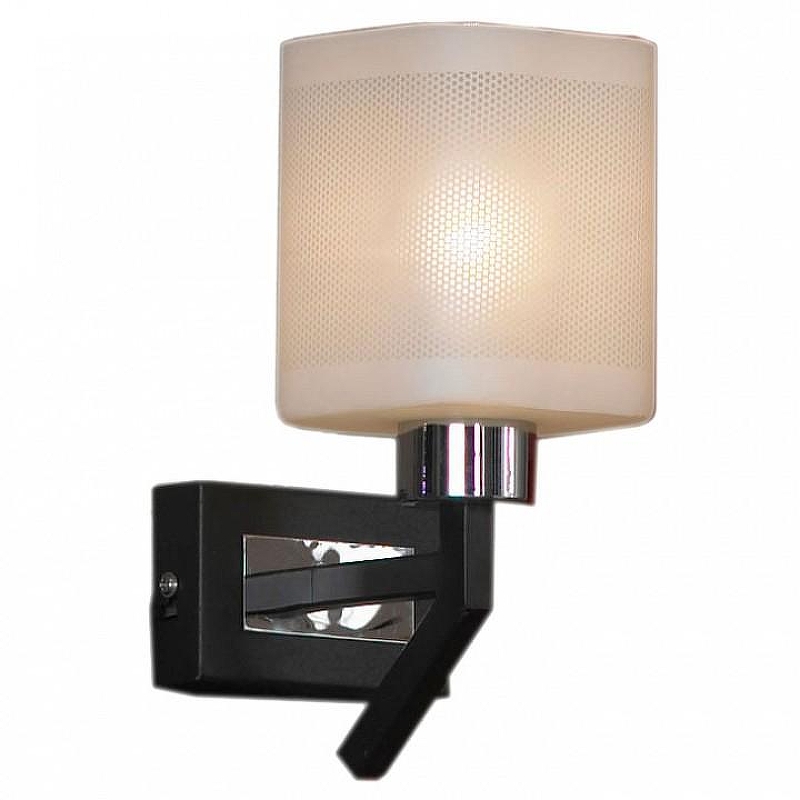 Бра Lussole Costanzo LSL-9001-01 цвет плафона/подвески Белый, цвет арматуры Коричневый, Хром