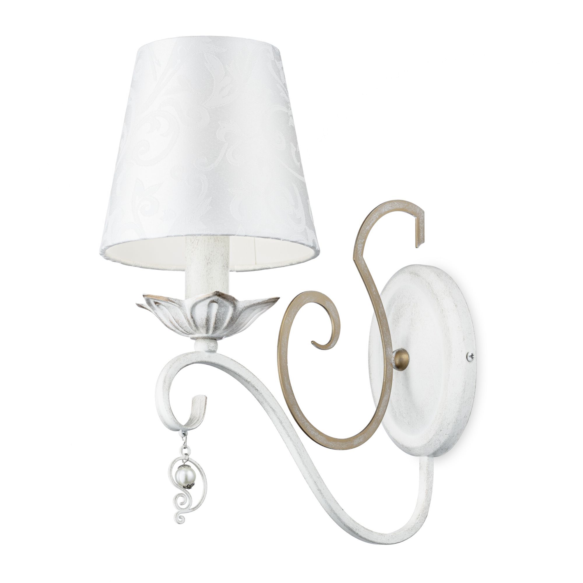 Бра Maytoni Elegant ARM004-01-W 1хE14х40W Белый с Золотом