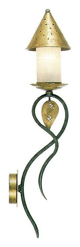 Бра MM Lampadari 5453 5453/A1M V1182 цвет плафона/подвески Белый, цвет арматуры Зеленый, Золото