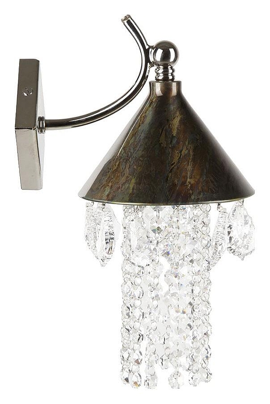 Бра MM Lampadari 6885 6885/A1 V2507 цвет плафона/подвески Прозрачный, Сталь, цвет арматуры Хром