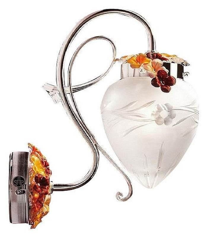 Бра MM Lampadari 6918 6918/A1 V2561 цвет плафона/подвески Прозрачный, цвет арматуры Серебро