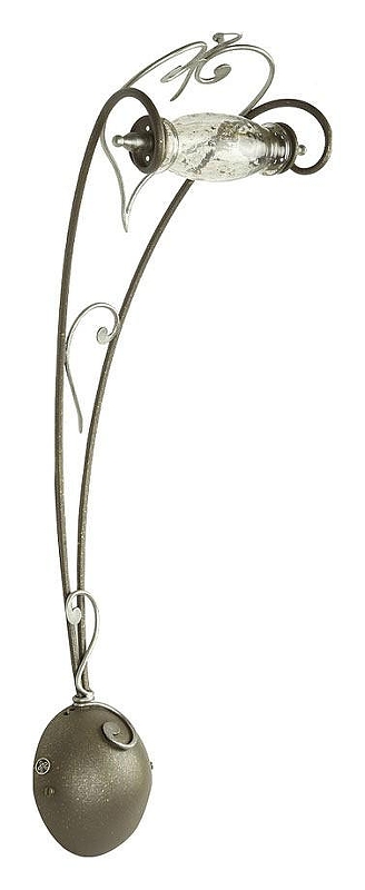 Бра MM Lampadari Botte 6088/A1 V1784 цвет плафона/подвески Прозрачный, цвет арматуры Коричневый, Серебро