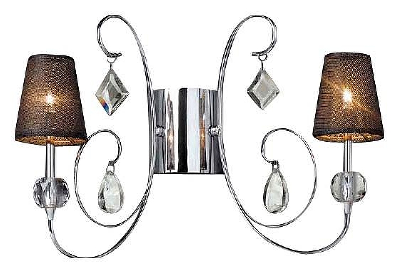 Бра MM Lampadari Cato' 1Z003/A2 V1607 цвет плафона/подвески Прозрачный, Серебро, цвет арматуры Хром