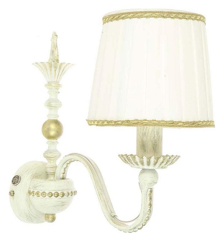 Бра MM Lampadari Nik 7032/A1_V2698 цвет плафона/подвески Слоновая кость, цвет арматуры Золото
