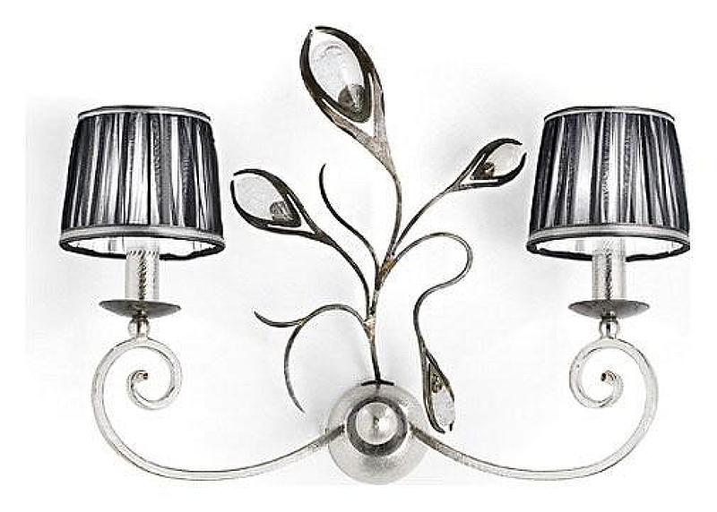 Бра MM Lampadari Pavone 6920/A2 V1669 цвет плафона/подвески Прозрачный, Черный, цвет арматуры Золото