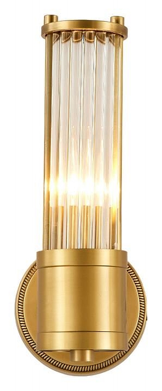 Бра Moderli Brass V11020-1W цвет плафона/подвески Прозрачный, цвет арматуры Латунь