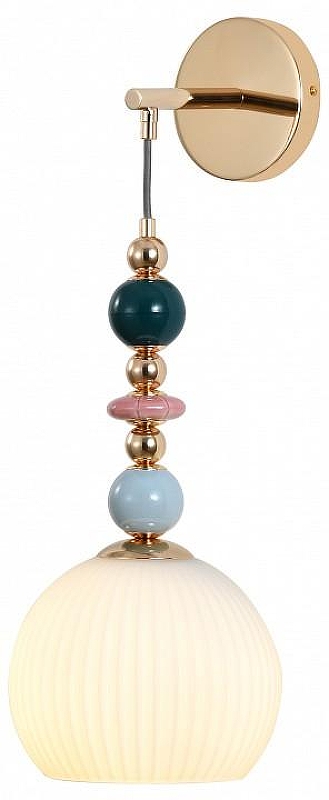 Бра Moderli Charm V11171-1W цвет плафона/подвески Белый, цвет арматуры Голубой, Золото, Зеленый