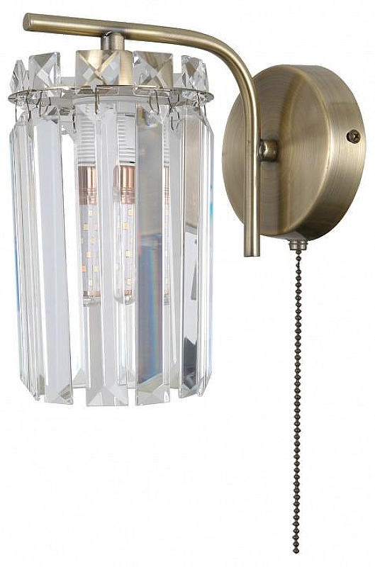 Бра Moderli Everly V10750-1W цвет плафона/подвески Прозрачный, цвет арматуры Золото