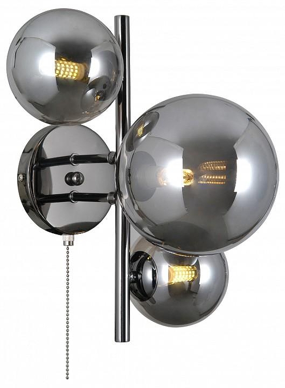 Бра Moderli Renny V10793-3W цвет плафона/подвески Серый, цвет арматуры Хром