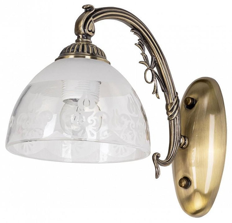 Бра MW-Light Аманда 16 481024801 цвет плафона/подвески Прозрачный, цвет арматуры Латунь