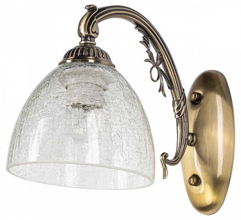 Бра MW-Light Аманда 17 481025101 цвет плафона/подвески Прозрачный, цвет арматуры Латунь